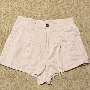 SHEIN High Waist Cream Shorts